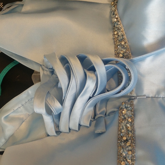 Clarisse Prom Dress Powder Blue princess lace up jewels size 4 - Picture 5 of 9